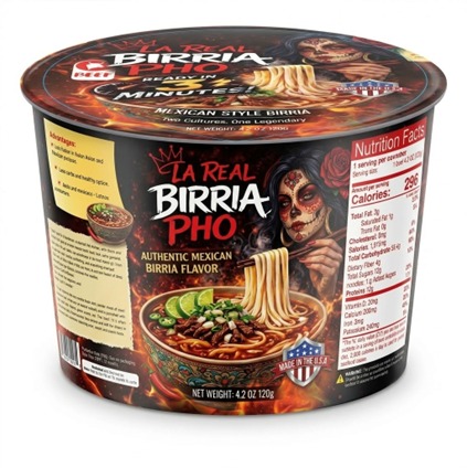 La Real - Birria Pho Bowls 120g (4.2 Oz)